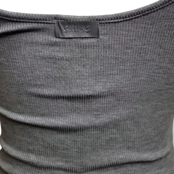 $80 NWT SKIMS Soft Lounge Long Slip Dress In Heather Gray Large - Picture 6 of 6